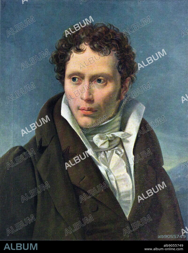 Arthur Schopenhauer as a young man, 1815. Portrait by Ludwig Sigismund Ruhl. Schopenhauer (1788 1860) was a German philosopher best known for his book, The World as Will and Representation, in which he claimed that our world is driven by a continually dissatisfied will, continually seeking satisfaction.