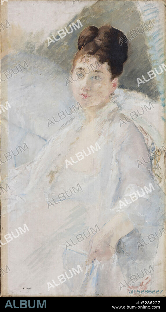 EVA GONZALES. The Convalescent. Portrait of a Woman in White.