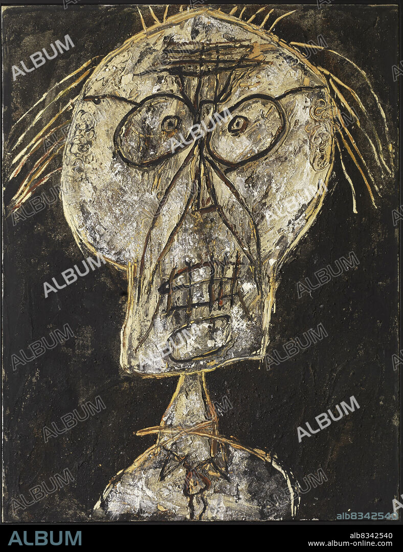 JEAN DUBUFFET. Dhôtel nuancé d'abricot.