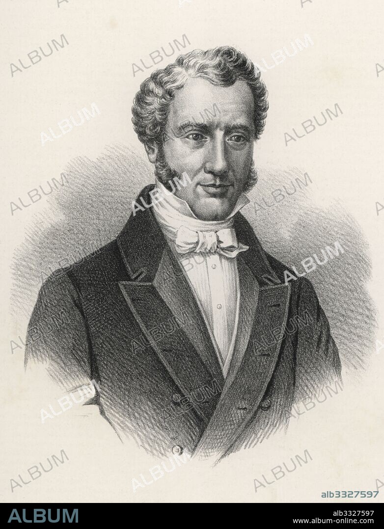 Francisco de Paula Martínez de la Rosa (1787-1862), poeta, dramaturgo, político y diplomático español. Grabado de 1880.