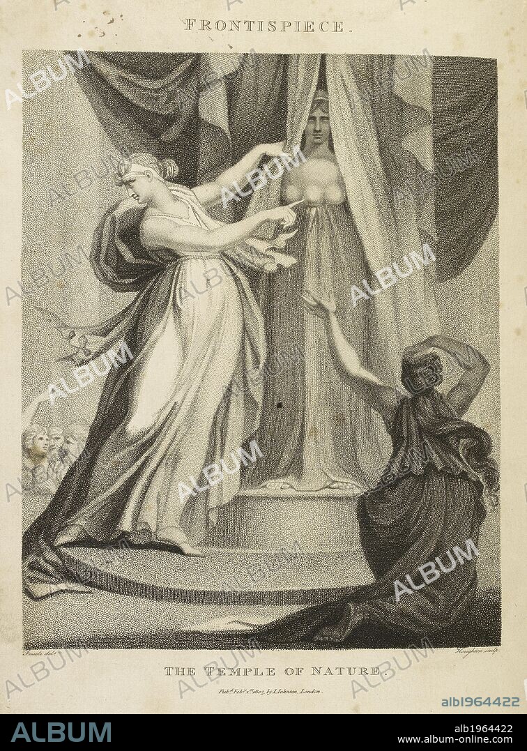 Illustration of the Temple of Nature from a poem by Erasmus Darwin. The Temple of Nature; or, the Origin of society: a poem, with philosophical notes. London : J. Johnson, 1803. Source: 642.l.17 frontispiece. Language: English.