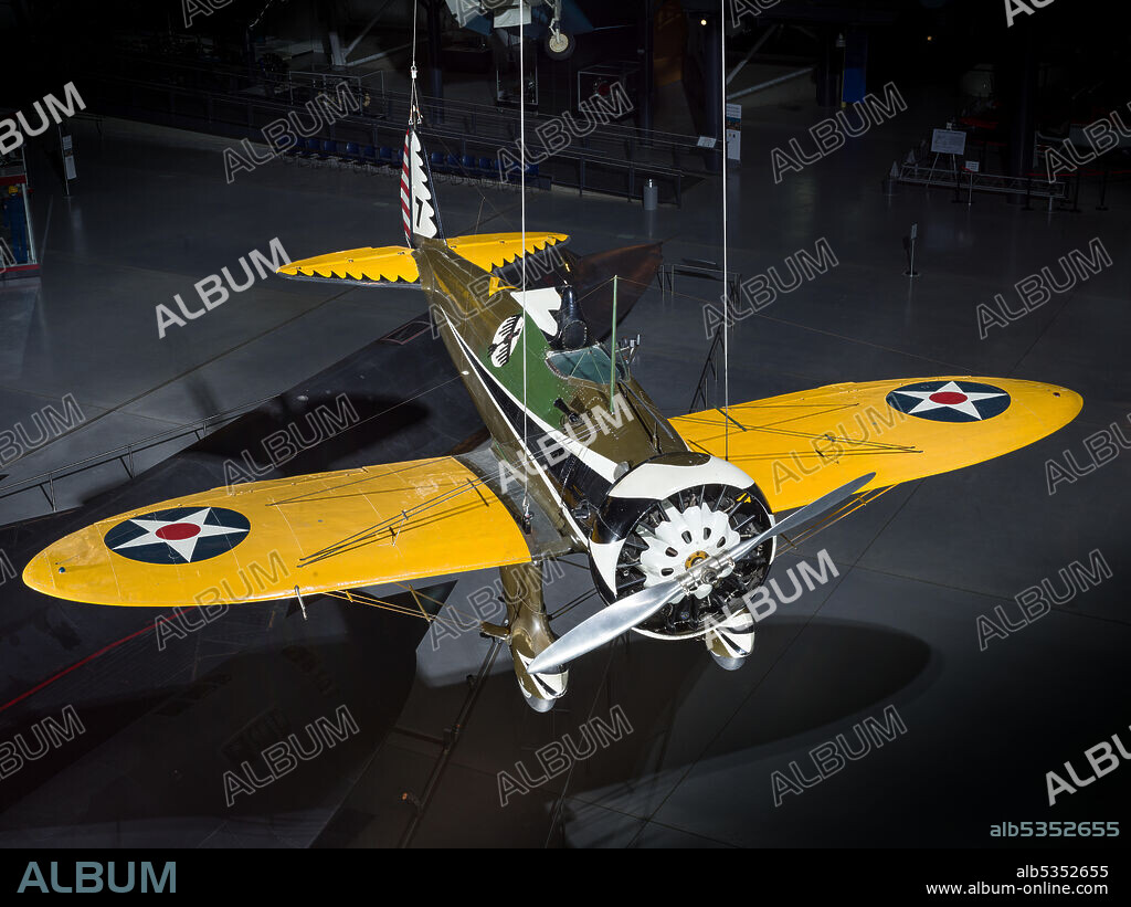 BOEING AIRCRAFT CO.. The Boeing P-26A of the mid-to-late 1930s introduced the concept of the high-performance, all-metal monoplane fighter design, which would become standard during World War II. A radical departure from wood-and-fabric biplanes, the Peashooter nonetheless retained an open cockpit, fixed landing gear, and external wing bracing. Most P-26As stationed overseas were eventually sold to the Philippines or assigned to the Panama Canal Department Air Force, a branch of the U.S. Army Air Corps. Several went to China and one to Spain. This one was based at Selfridge Field in Michigan and Fairfield Air Depot in Ohio between its acceptance by the U.S. Army Air Corps in 1934 and its transfer to the Canal Zone in 1938. It was given to Guatemala in 1942 and flew in the Guatemalan air force until 1954. Guatemala donated it to the Smithsonian in 1957.