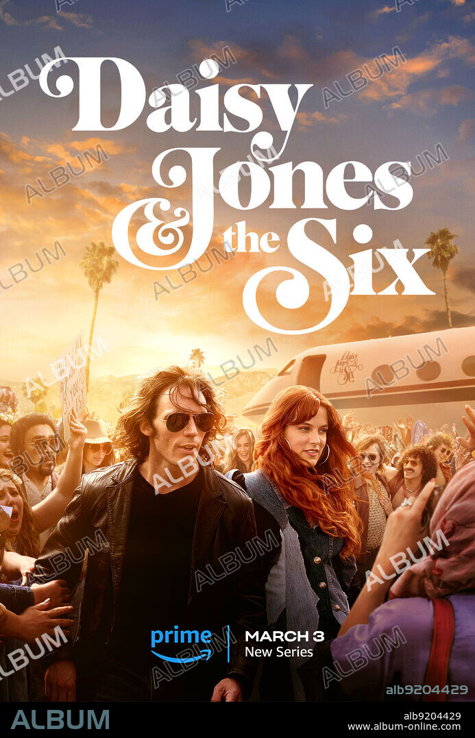 Poster of DAISY JONES & THE SIX, 2023, directed by JAMES PONSOLDT and NZINGHA STEWART. Copyright AMAZON STUDIOS.