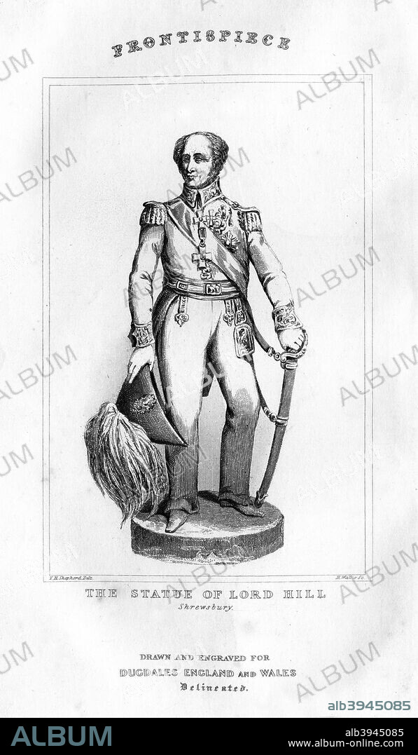 Rowland Hill (1772-1842), 1st Viscount Hill, 1827. Lord Hill served in the Napoleonic Wars as a trusted brigade, division and corps commander under the command of the Duke of Wellington.
