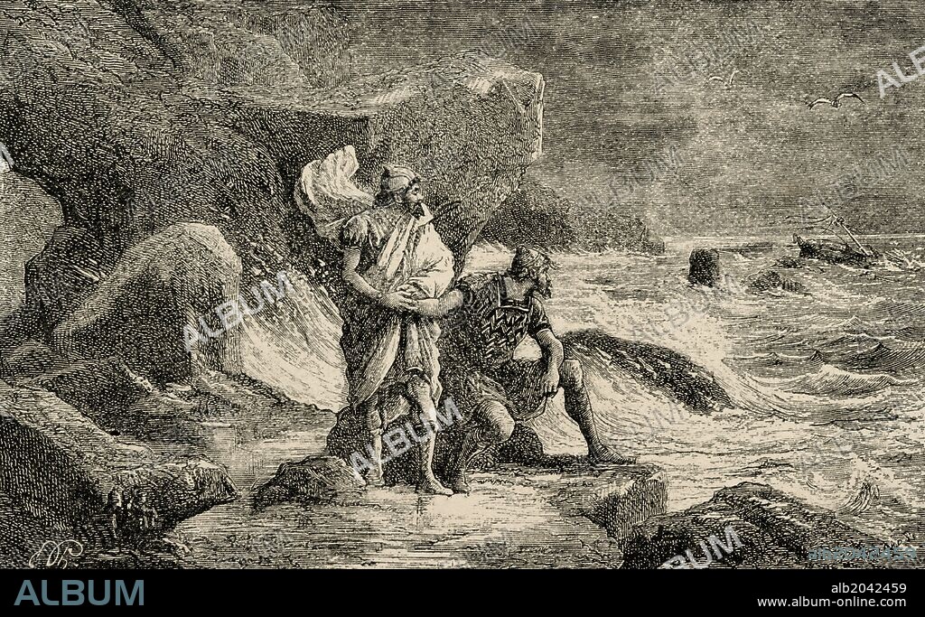 Hanno the Navigator (c.500 BC). Carthaginian navigator. Engraving by Bertrand. The Enlightenment, 1882.