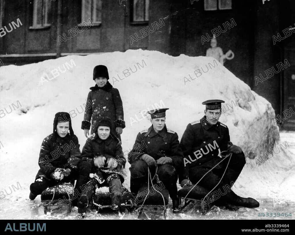 ANONYMOUS. Princes Rostislav Alexandrovich, Dmitri Alexandrovich, Nikita Alexandrovich, Andrei Alexandrovich and Vasili Alexandrovich outsi.