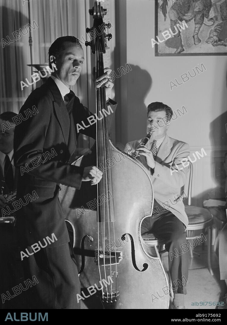 WILLIAM PAUL GOTTLIEB. Portrait of Joe Marsala and Tommy Potter, Turkish Embassy, Washington, D.C., 1930.