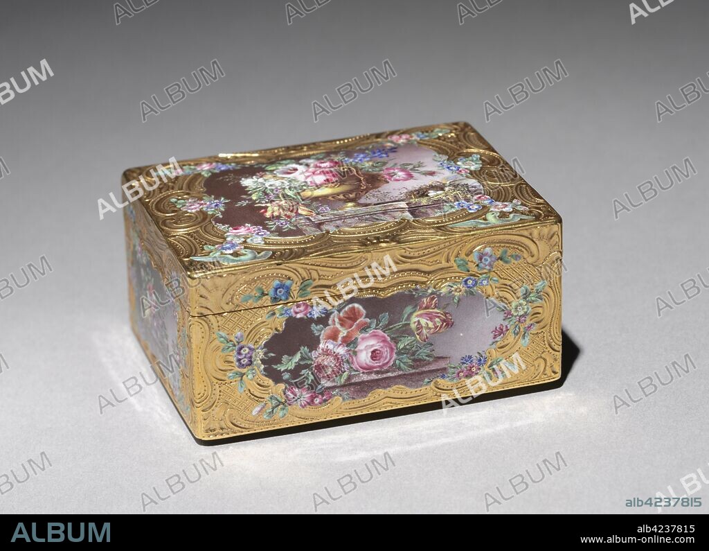 Snuff Box (Tabatière), 1756-1757. Francois Guillaume Tiron (French). Gold and enamel; overall: 3.2 x 5.1 cm (1 1/4 x 2 in.).