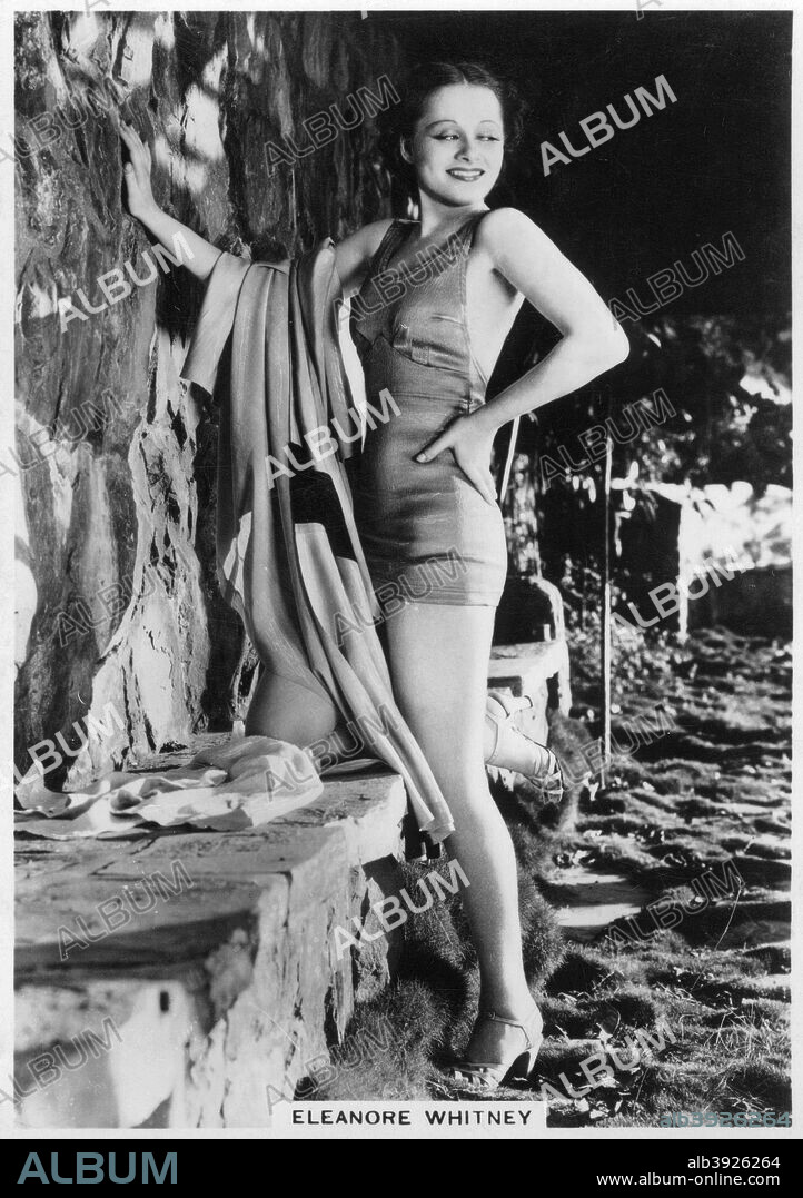 Eleanore Whitney, American actress, 1938. Eleanore Whitney (1917-1983) appeared in 13 films between 1935 and 1938. Cigarette card from 'Modern Beauties', 4th series, issued by the British-American Tobacco Company.