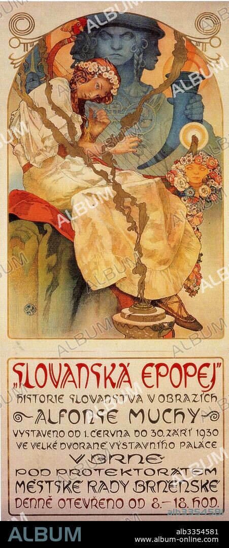 ALPHONSE MUCHA. Poster for the exhibition The Slav Epic (Slovanská epopej).