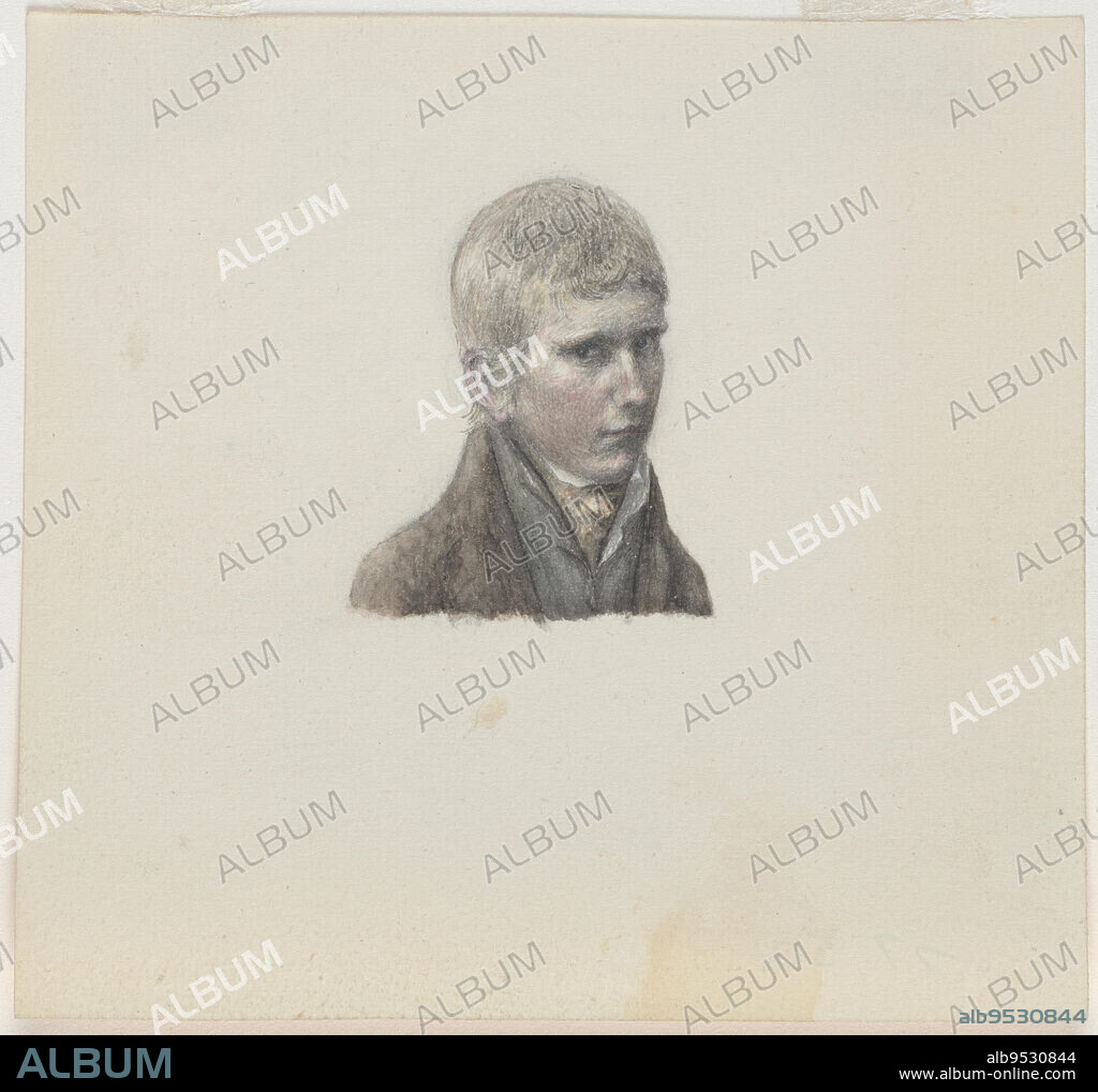 James Barton Longacre Self-Portrait. Watercolor on paper. Date: c. 1807.