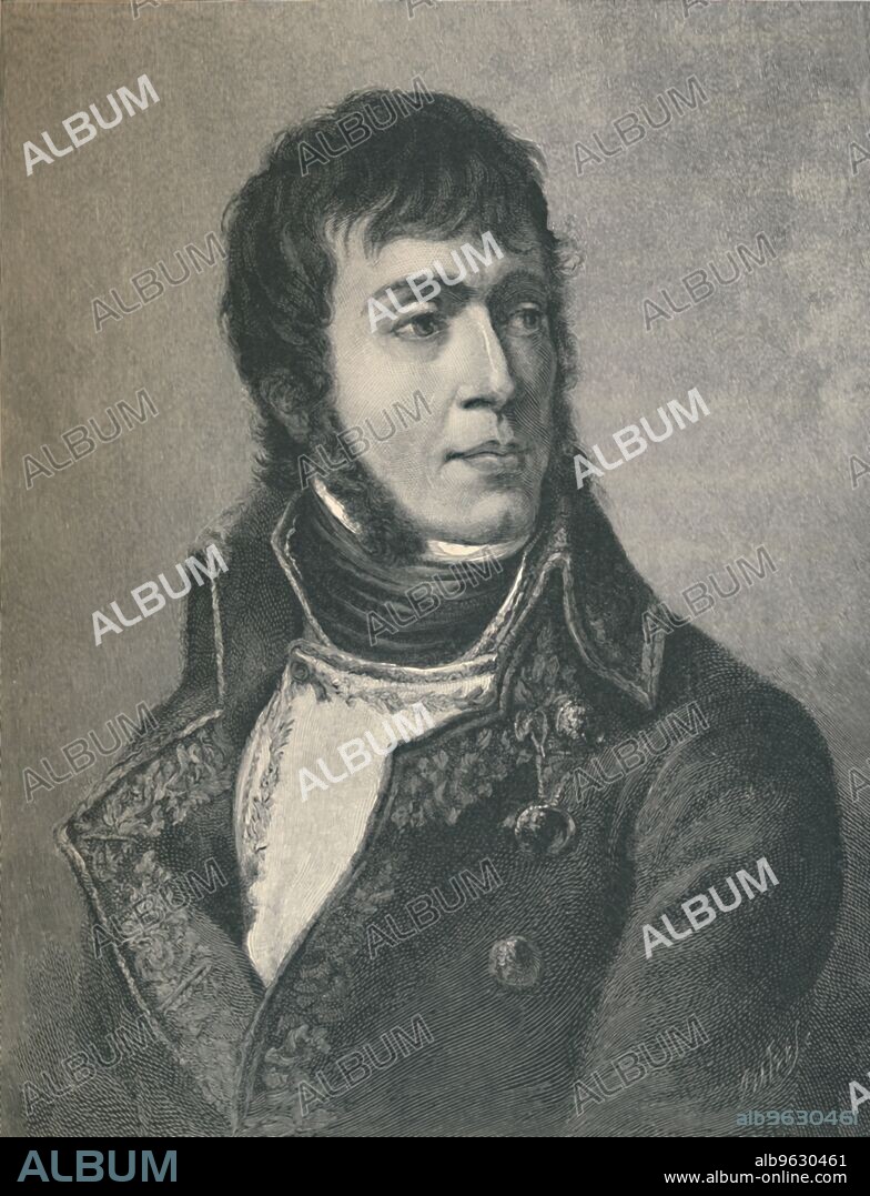 R. G. TIETZE. 'Marshal André Masséna - Duke of Rivoli, Prince of Essling', c1796-1817, (1896). André Masséna, 1st Duc de Rivoli, 1st Prince d'Essling (1758-1817) was a French military commander during the Revolutionary and Napoleonic Wars. Engraving after the painting by Antoine-Jean Gros. From Life of Napoleon Bonaparte, Volume I, by William Milligan Sloane. [The Century Co., New York, 1896].