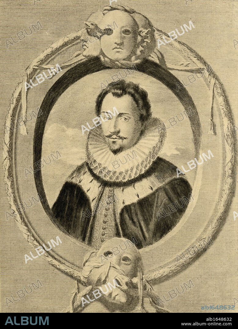 Francois duc d'Anjou, 1554 -1584 aka Duke D'Alencon 1566-1576 Youngest son of Henry II of France and Catherine de Medici. Photo-etching from an old print. From the book ' Lady Jackson's Works, VIII. The Last of the Valois II' Published London 1899.