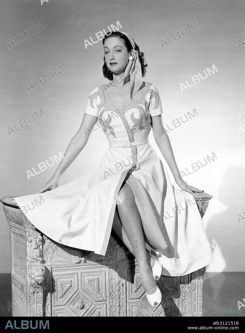 DOROTHY LAMOUR in SLIGHTLY FRENCH, 1949, directed by DOUGLAS SIRK. Copyright COLUMBIA PICTURES.