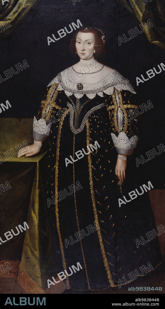 JACOB HEINRICH ELBFAS. Katarina, 1584-1638, Princess of Sweden, Palatine Countess of Zweibrücken, 17th century.