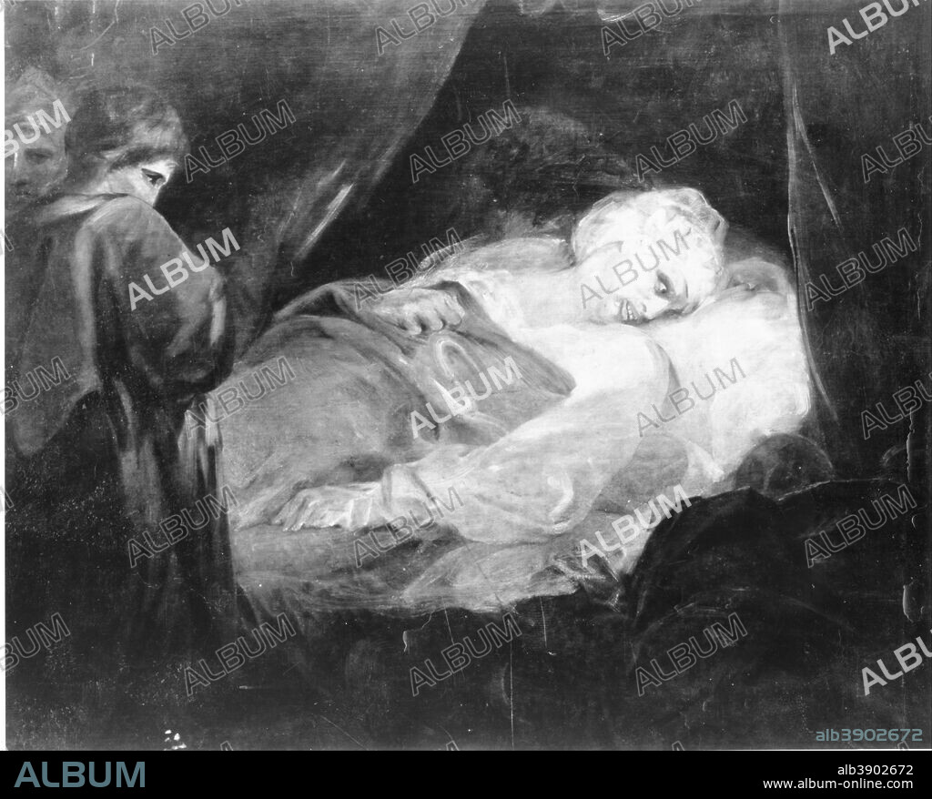JOSHUA REYNOLDS. Death of Cardinal Beaufort. Date/Period: Ca. 1787. Painting. Oil on canvas Oil. Height: 1,340 mm (52.75 in); Width: 1,660 mm (65.35 in).