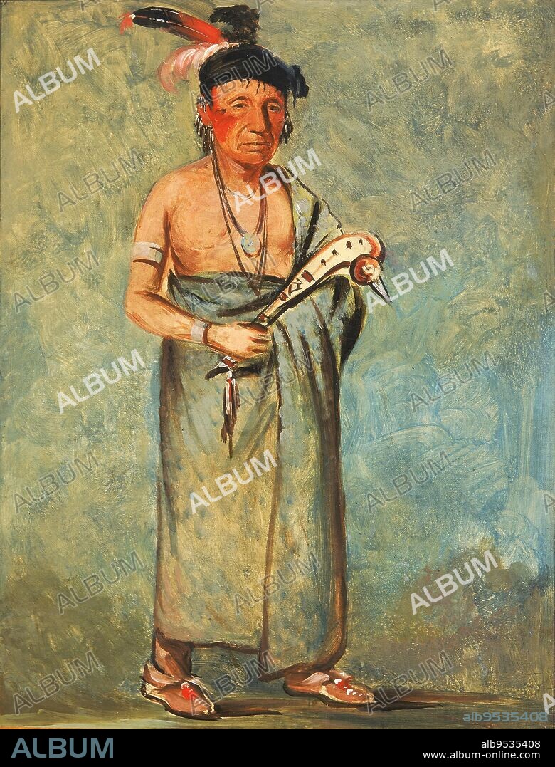 GEORGE CATLIN. Span-e-o-née-kaw, The Spaniard. oil on canvas. Date: 1828.