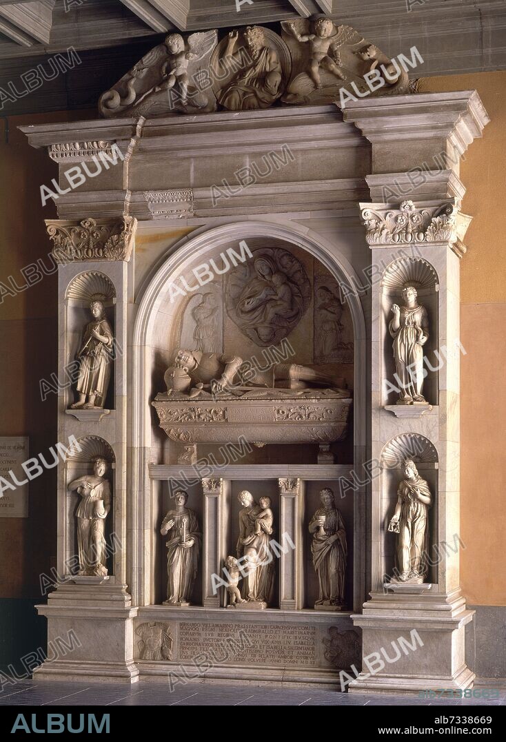 SEPULCRO DE BERNARDO VILLAMARINO GRAN CAPITAN DE LOS EJERCITOS DEL REINO DE NAPOLES- SIGLO XVI.