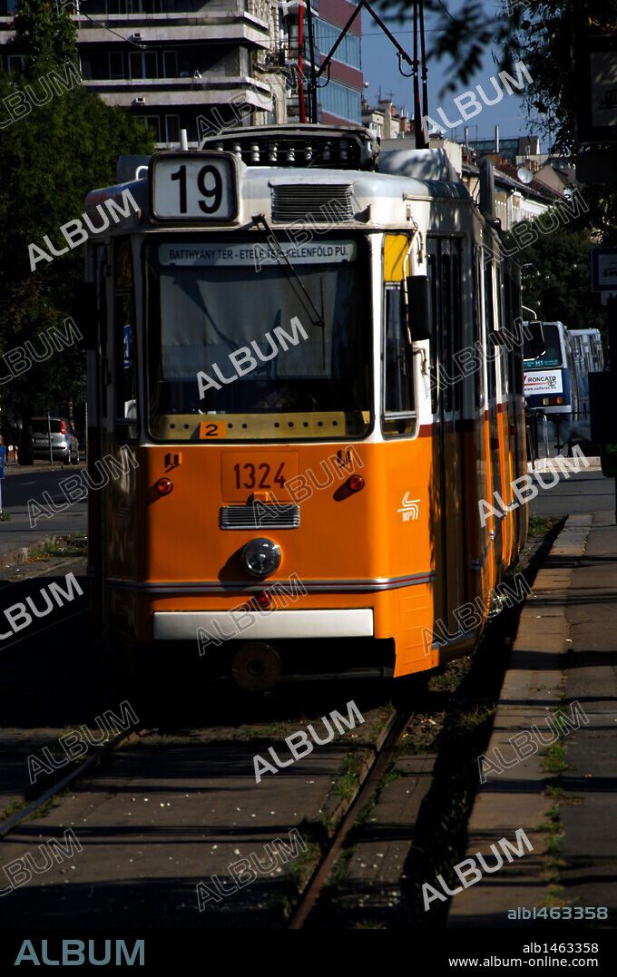 Tram. Budapest. Hungary.