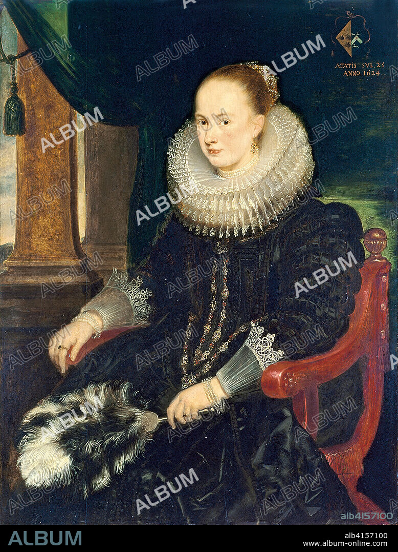Cornelis De Vos (Hulst, c. 1584 -Amberes, 1651). Retrato de Antonia Canis (1624). Óleo sobre tabla. 123,5 x 94,2 cm.