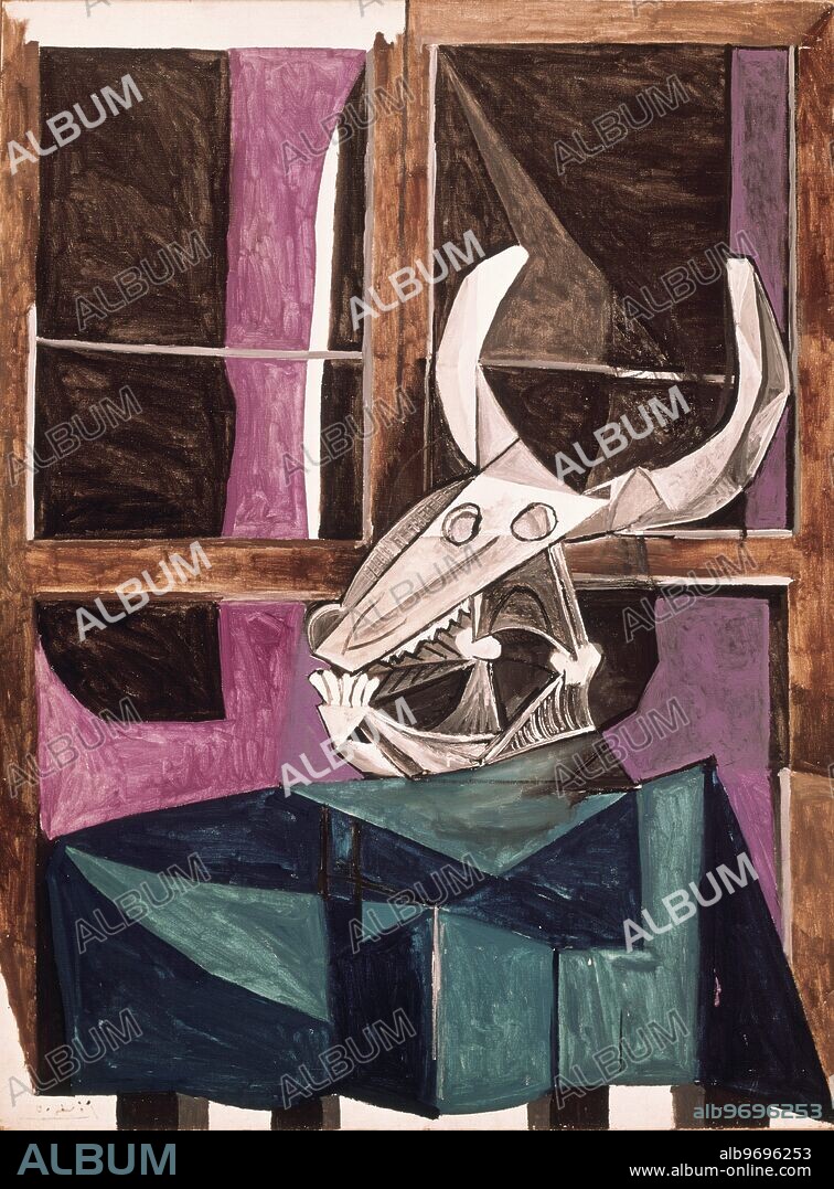 Natura Morta. by Pablo Picasso. Pablo Ruiz Picasso (October 25, 1881 in Málaga, Spain - April 8, 1973) was a Spanish painter and sculptor. One of the most recognized figures in 20th century art, he is best known as the co-founder, along with Georges Braque, of cubism. Dusseldorf Kunstsammlung. ©TopFoto.