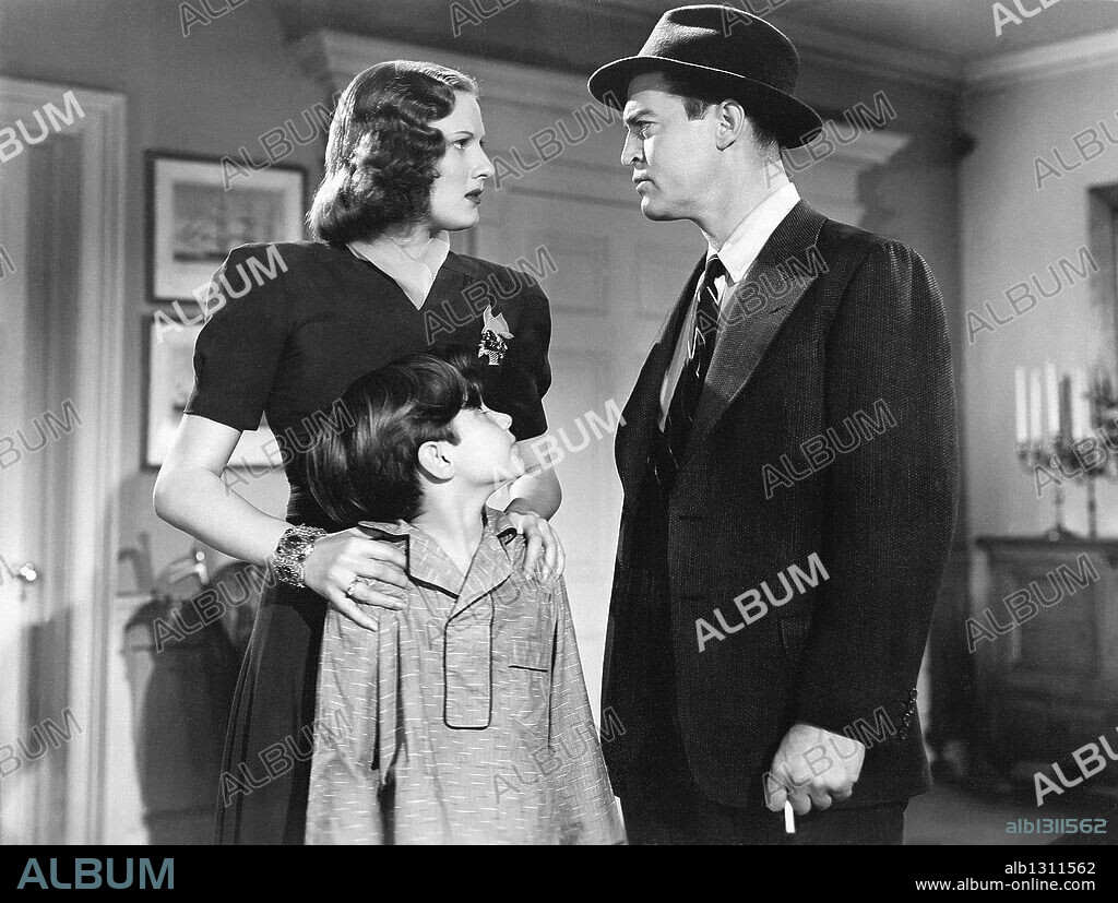 CHESTER MORRIS, ROSE STRADNER and SCOTTY BECKETT in BLIND ALLEY, 1939, directed by CHARLES VIDOR. Copyright COLUMBIA PICTURES CORPORATION.