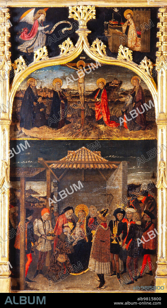 Jaume Huguet. Puerta del Retablo del Condestable, también conocido como retablo de la Epifanía, 1464. Capilla de Santa Ágata de Barcelona.