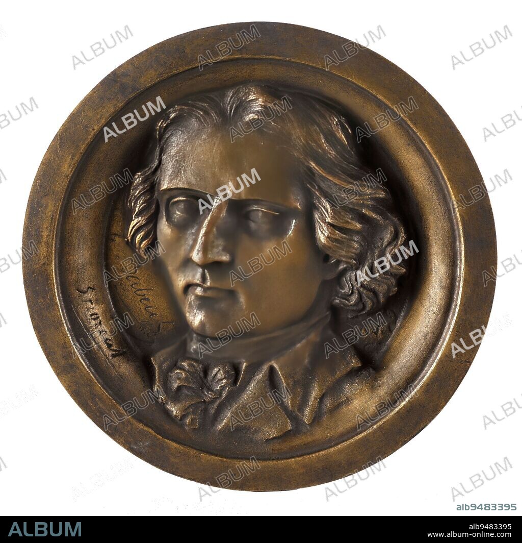 Portrait of François-Noël Babeuf, known as Gracchus Babeuf (1764-1797), French revolutionary, David d'Angers, Pierre-Jean, Sculptor, Thiébaut Frères, Foundryman, 19th century, Sculpture, Medallion (sculpture), Dimensions - Work: Diameter: 18 cm.
