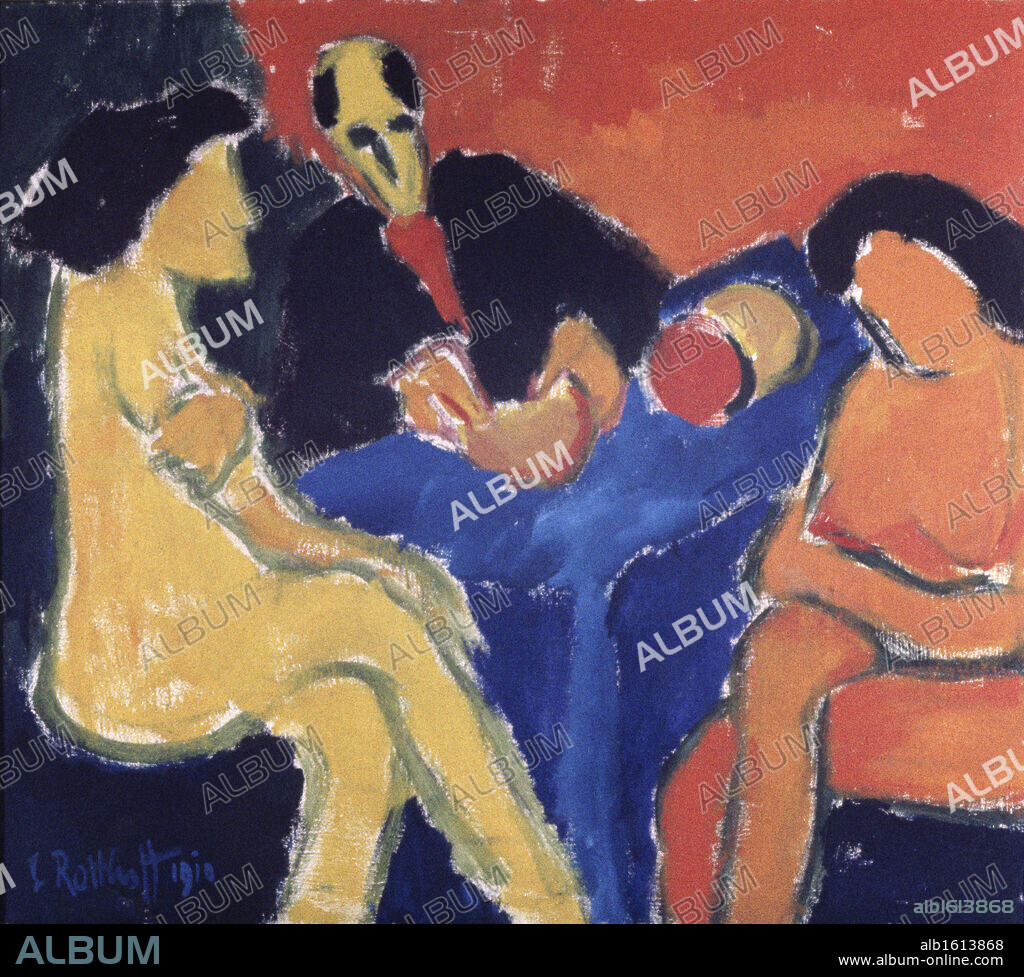 Moment Of Pause At The Studio by Karl Schmidt-Rottluff, 1910, 1884-1976, Germany, Hamburg, Kunsthalle.