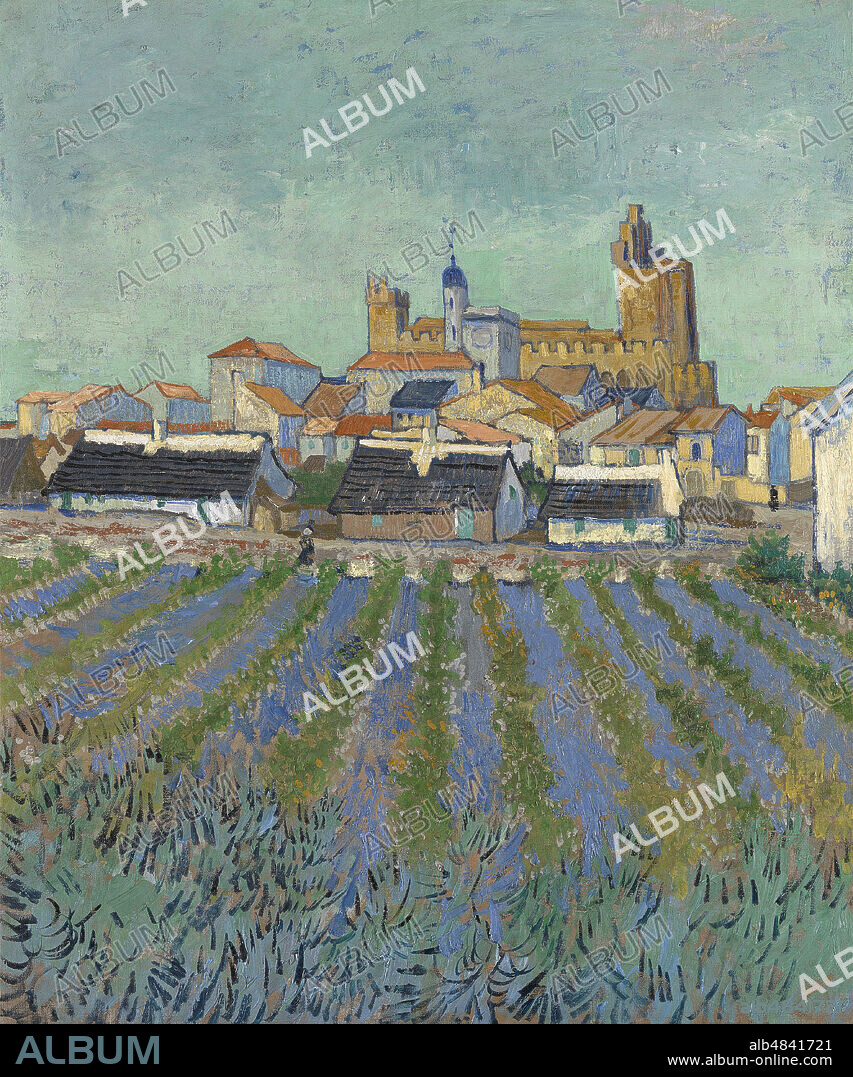 VINCENT VAN GOGH. View of Saintes-Maries-de-la-Mer.