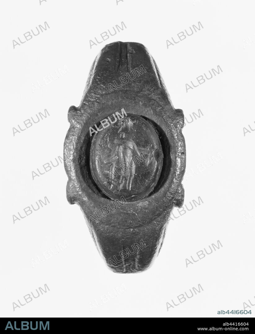 Engraved Gem Inset Into a Ring, Unknown, 2nd century A.D., Gem: carnelian, ring: bronze, 1.2 × 1 cm (7/16 × 3/8 in.).