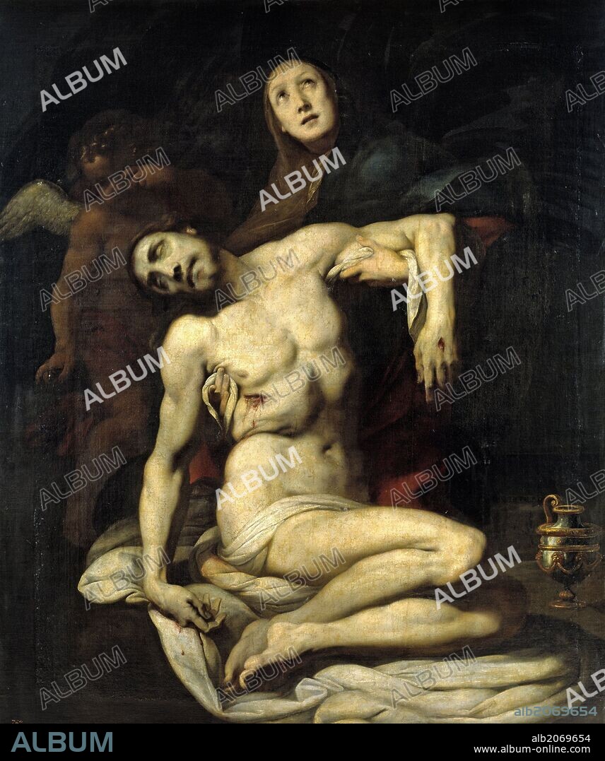 Daniele Crespi / 'La Piedad', 1623-1625, Escuela Italiana, Óleo sobre Lienzo, 154 cm x 128 cm, P00128.