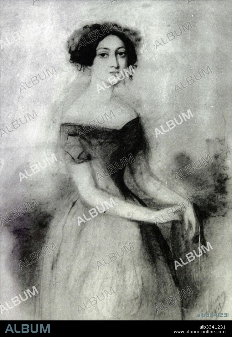 ANONYMOUS. Portrait of Princess Nino Chavchavadze.