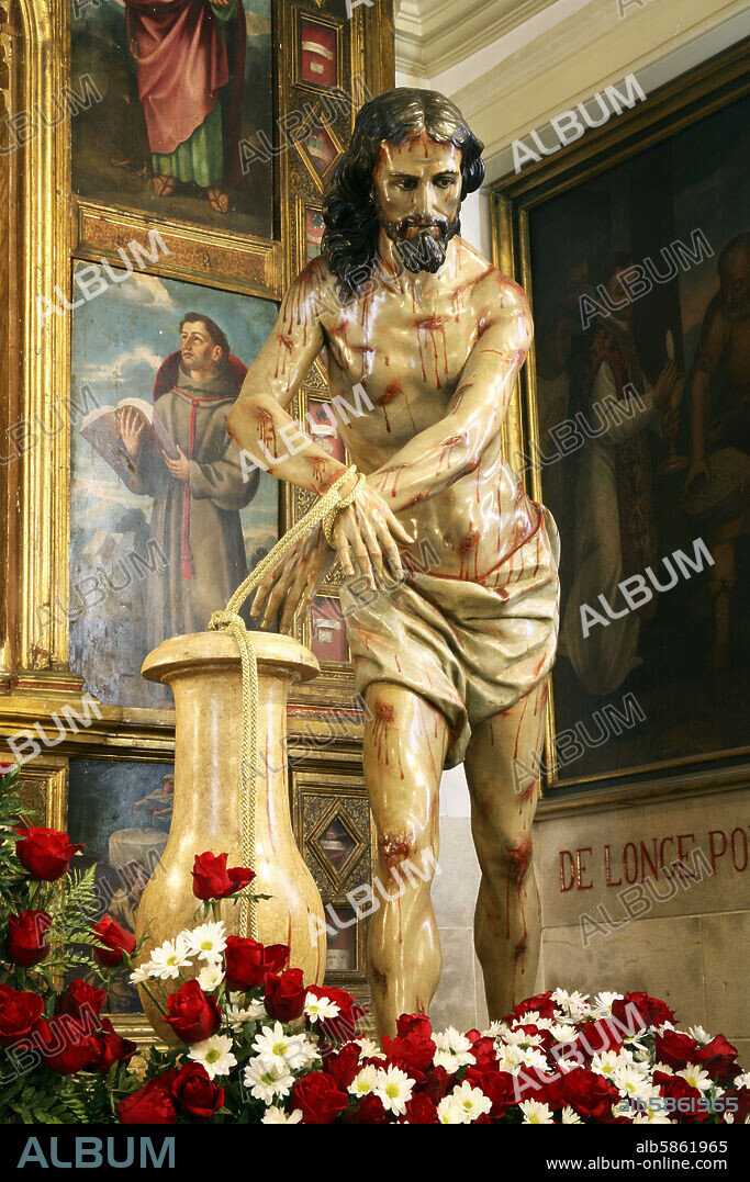 Jumilla; Convento / Santuario de Santa Ana del Monte; imagen del "Cristo atado a la columna" (Francisco Salzillo).