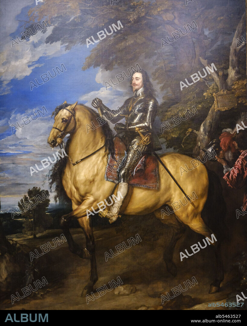 Anthony van Dyck, Equestrian portrait of Charles I, oil on canvas, National Gallery, London, England, Great Britain.
