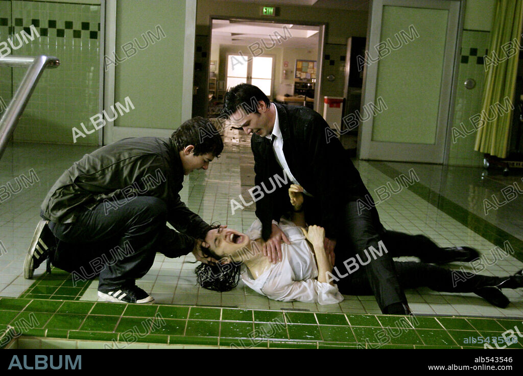 KEANU REEVES, RACHEL WEISZ and SHIA LABEOUF in CONSTANTINE, 2005, directed by FRANCIS LAWRENCE. Copyright WARNER BROS. PICTURES / JAMES, DAVID.