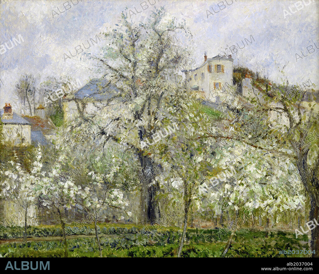Camille Pissarro / 'Pontoise, Vegetable Garden, Trees in Bloom, Spring', 1871, Oil on canvas, 65 × 81 cm.