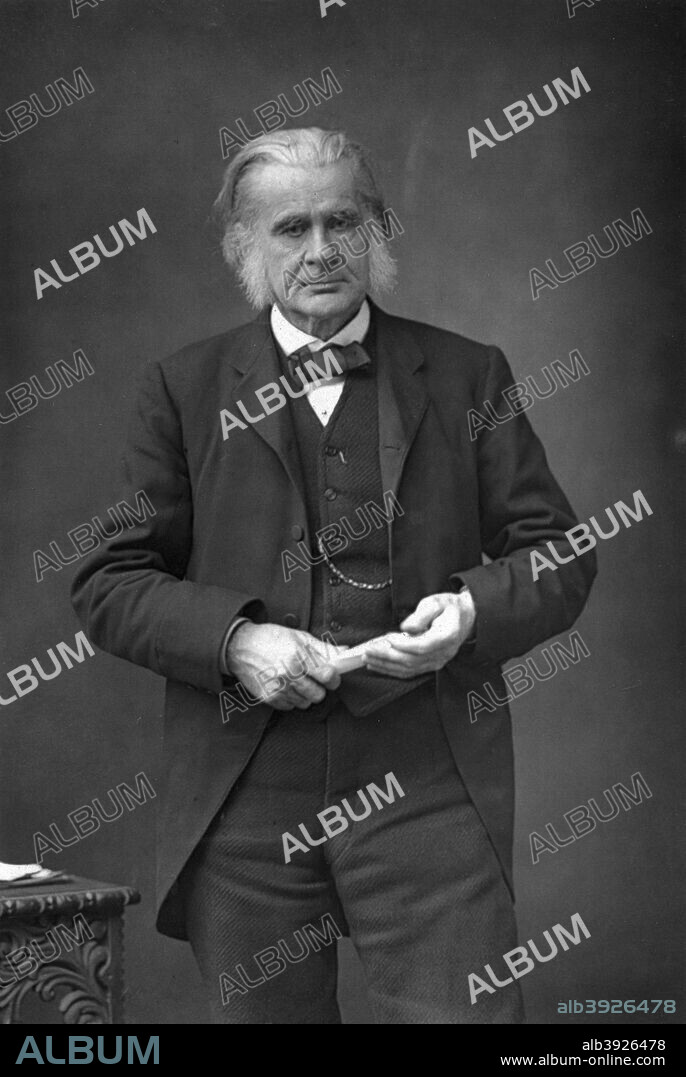 Thomas Henry Huxley (1825-1895), English biologist, 1890. Huxley was known as Darwin's Bulldog for his advocacy of Charles Darwin's theory of evolution. From The Cabinet Portrait Gallery, first series, Cassell and Company Limited (London, Paris and Melbourne, 1890).