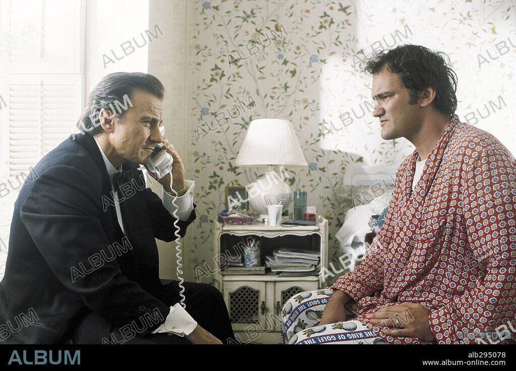 HARVEY KEITEL et QUENTIN TARANTINO dans PULP FICTION, 1994, réalisé par QUENTIN TARANTINO. Copyright MIRAMAX.
