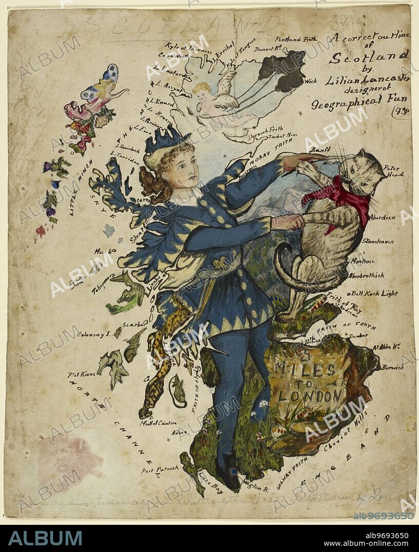A Correct Outline of Scotland. Represented as Dick Whittington and his cat.