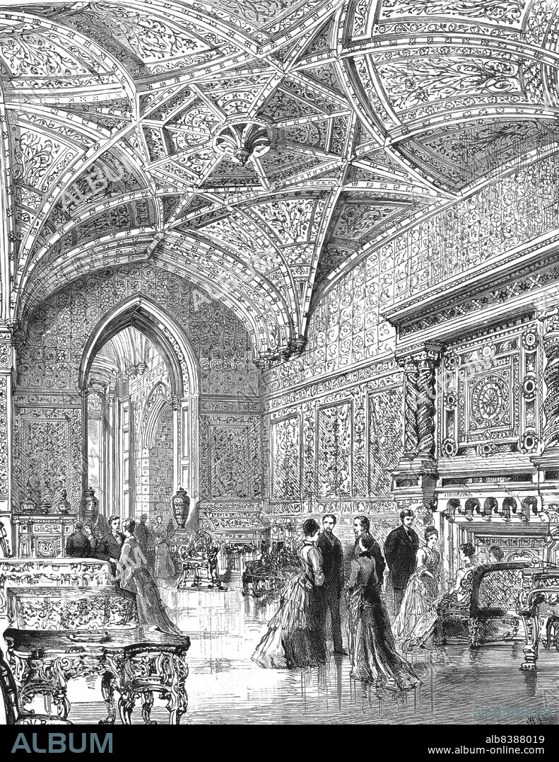 'Eaton Hall, Cheshire - The Great Drawing-room', 1886. From "The Graphic. An Illustrated Weekly Newspaper Volume 33. January to June, 1886".