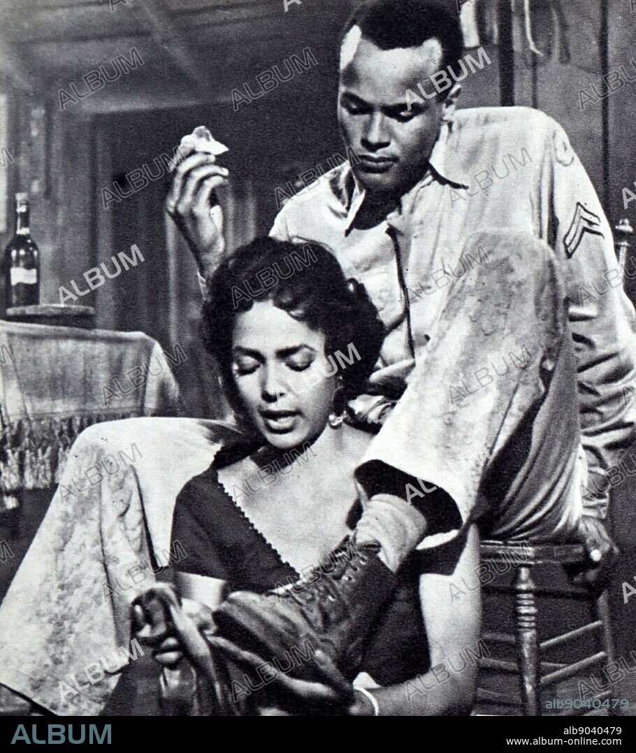 Film still from 'Carmen Jones' starring Dorothy Dandridge, Henry Belafonte, Pearl Bailey, and Marilyn Horne.