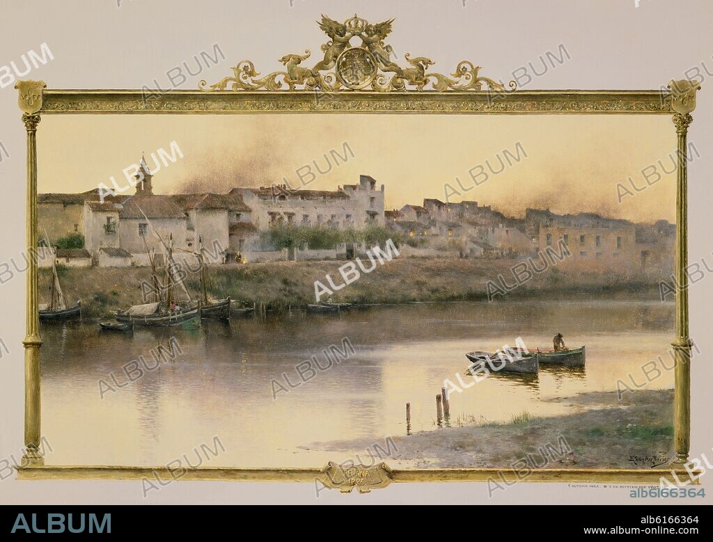 EMILIO SÁNCHEZ PERRIER. ALBUM DE LA REAL MAESTRANZA DE SEVILLA - BARRIO DE TRIANA - 1907.