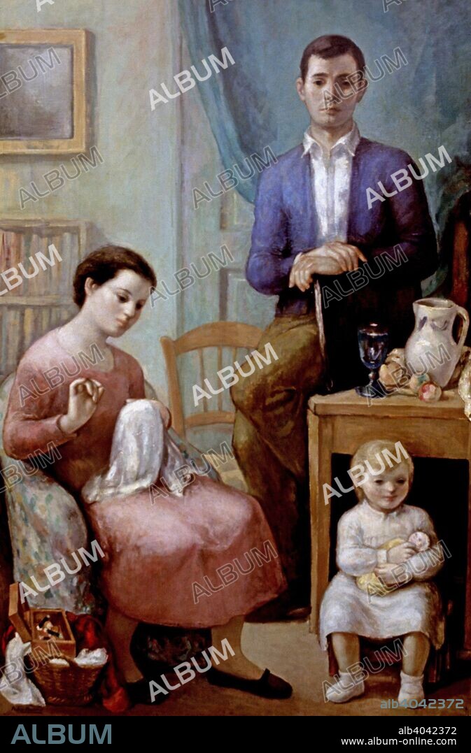 PEDRO BUENO (1910-1993). BUENO , PEDRO PINTOR ESPAÑOL. VILLAR DEL RIO 1910-1993 " FAMILIA ". OLEO SOBRE LIENZO AYUNTAMIENTO DE VILLAR DEL RIO. CODOBA ATENCION: AUTOR CONTEMPORANEO SUJETO A COPYRIGHT ©. EL CLIENTE FINAL ES RESPONSABLE DE LA GESTION DE LOS DERECHOS DE AUTOR CON LAS SOCIEDADES EXISTENTES DE GESTION DE DERECHOS O DIRECTAMENTE CON LOS ORGANISMOS TITULARES DE LOS MISMOS.