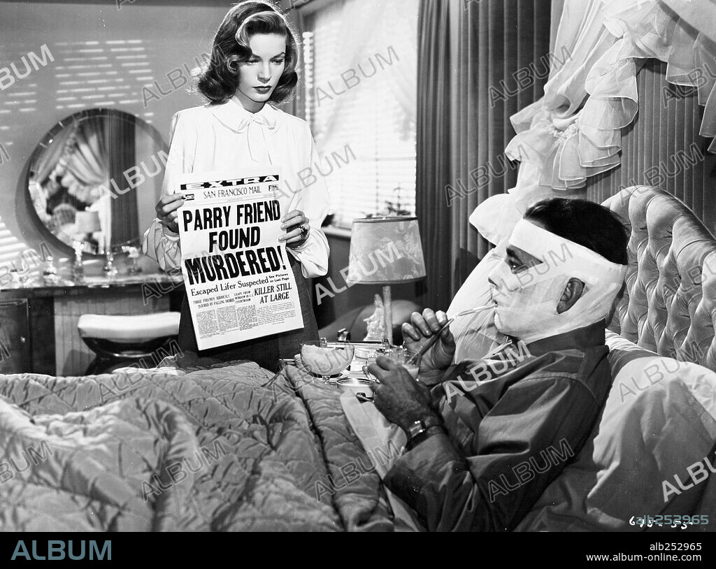 HUMPHREY BOGART y LAUREN BACALL en LA SENDA TENEBROSA, 1947 (DARK PASSAGE), dirigida por DELMER DAVES. Copyright WARNER BROTHERS.