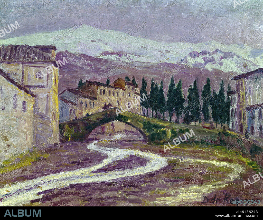 DARIO DE REGOYOS VALDES. GRANADA-PUENTE LAS ANGUSTIAS Y SIERRA NEVADA (1905) 33*41.