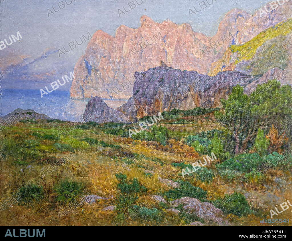 Cala de Sant Vicenç, 1950, Llorenç Cerda, oil on canvas, pollensa museum, Majorca, Balearic Islands, Spain.