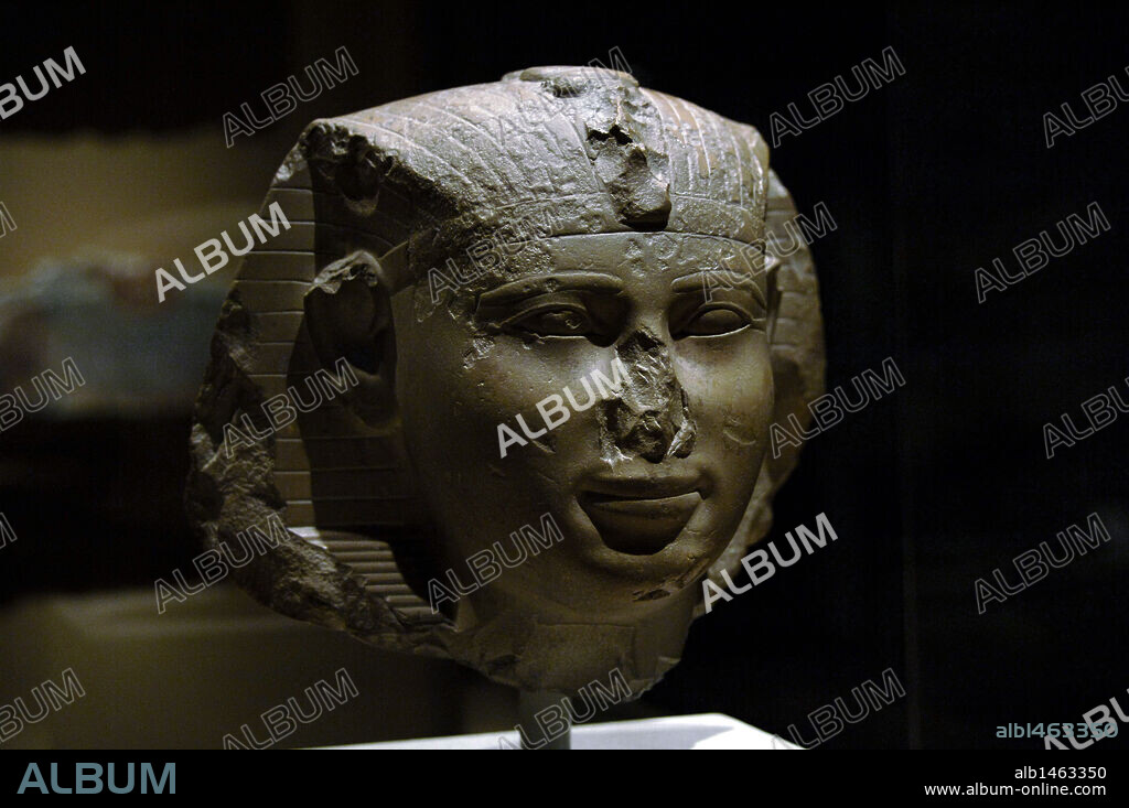 Egyptian Art. Head of a king, possibly Mentuhotep III. Middle Kingdom. Late 11th Dynasty. ca. 2000–1988 B.C.. Metropolitan Museum of Art. New York. United States..