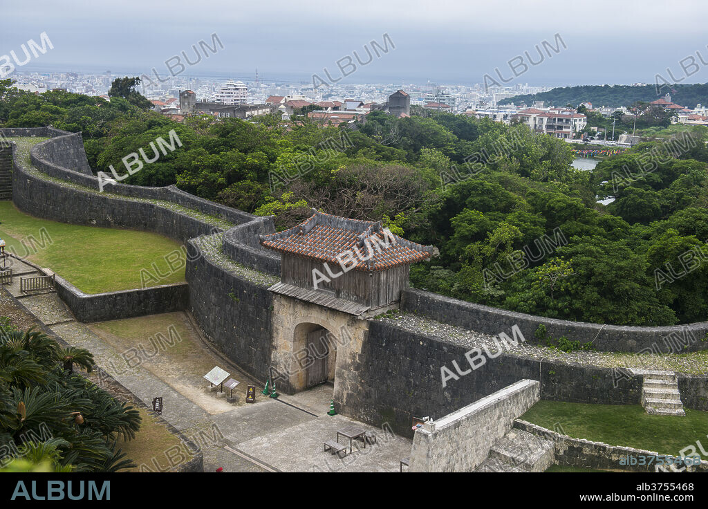 Walls of Shuri Castle, UNESCO World Heritage Site, Naha, Okinawa, Japan, Asia.