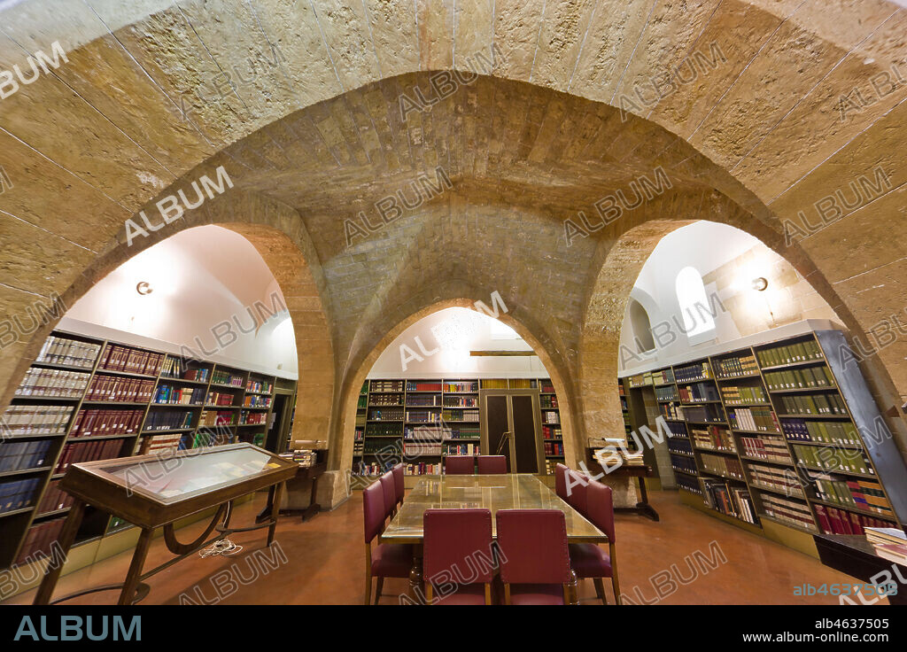 Palermo, The Royal Palace or Palazzo dei Normanni (Palace of the Normans), Pisana Tower, the Treasure Hall or Mint (today it is the library): view.
